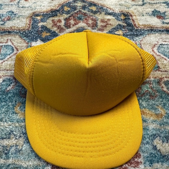 Vintage 80s Yellow Blank Trucker Hat - Picture 6 of 6